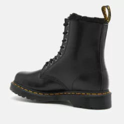 Dr. Martens Women's 1460 Serena Fur Lined Leather 8-Eye Boots - Dark Grey -Dr. Martens Shop 12596249 1354831404089496