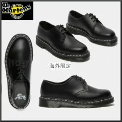Dr. Martens Dr Martens | Plain Toe Unisex Street Style Plain Leather Logo Oxfords