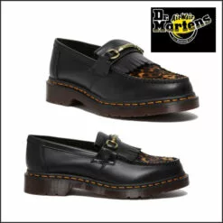 Dr. Martens Dr Martens | Leopard Patterns Unisex Street Style Leather Logo Oxfords
