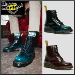 Dr. Martens Dr Martens | Plain Toe Faux Fur Street Style Plain Logo Boots