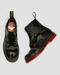 Dr. Martens Dr Martens | Camouflage Unisex Other Animal Patterns Leather Logo Boots -Dr. Martens Shop org 175