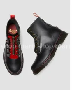 Dr. Martens Dr Martens | Plain Toe Unisex Bi-color Plain Leather Logo Boots -Dr. Martens Shop org 201